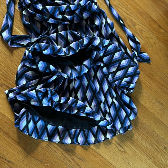 Diane Von FURSTENBERG Rilynn Mesh faux-wrap midaxi dress M - Picture 12 of 12